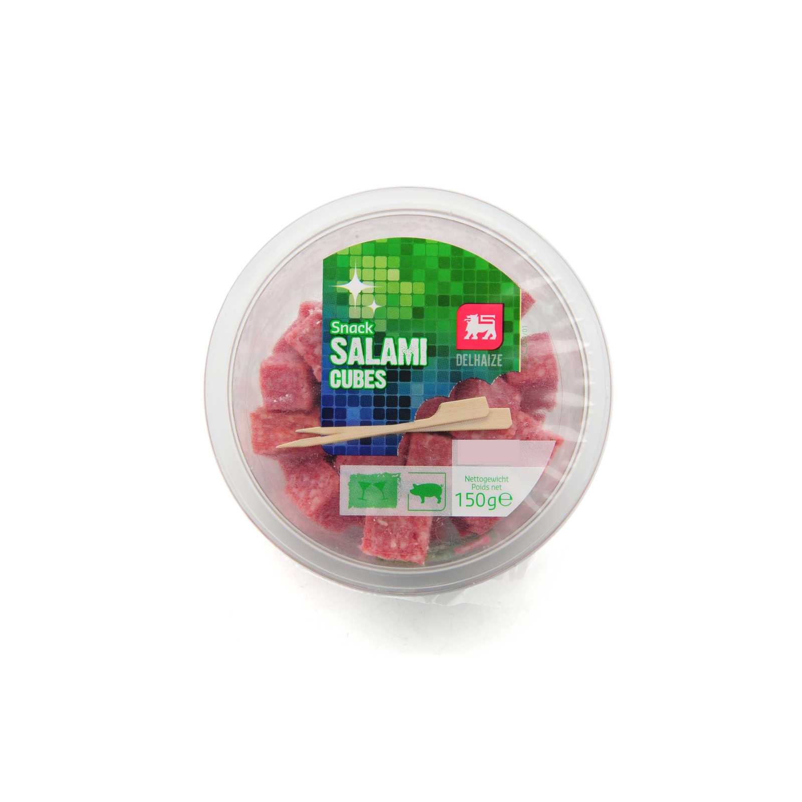 Delhaize Salami cubes Snack 150 gr Delhaize