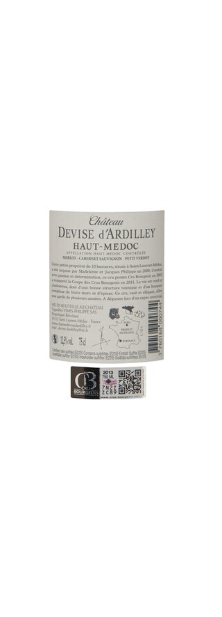 FR BORDEAUX HAUT-MEDOC | Château Devise d'Ardilley 2013 