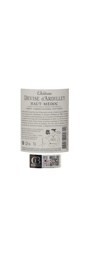 FR BORDEAUX HAUT-MEDOC | Château Devise d'Ardilley 2013 