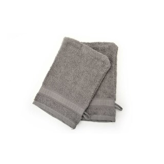 Delhaize | Care | Set 2 gant de toilettes | 15x21cm | Gris 