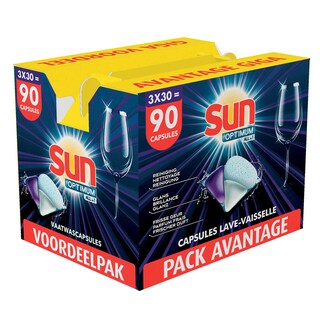 Sun | Capsules | Lave-vaisselle | Regular | Optimum | 90 Tabs 