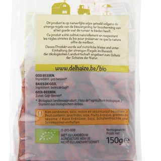 Delhaize | Bio | Bessen | Goji | Bio | Zonder gluten | Zonder lactose 