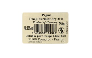 Hongrie - Hongarije | Tokaji | Château Pajzos Tokaji Furmint 16 