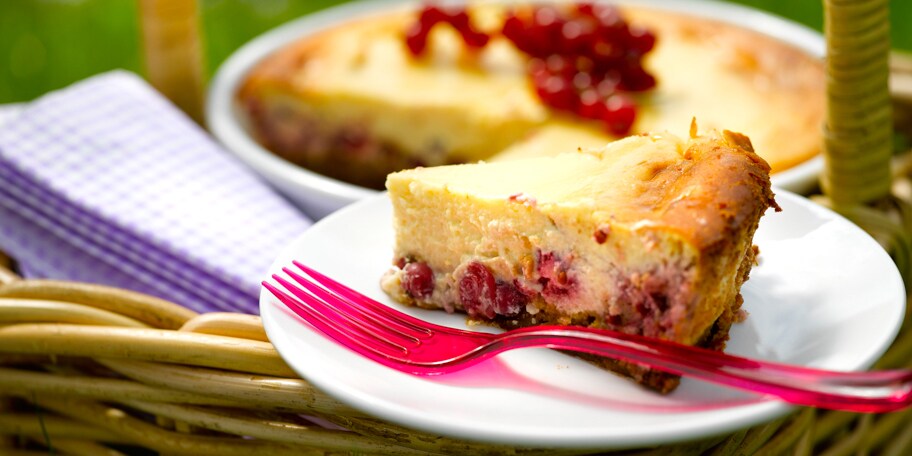 Cheesecake met rode vruchten en speculoos