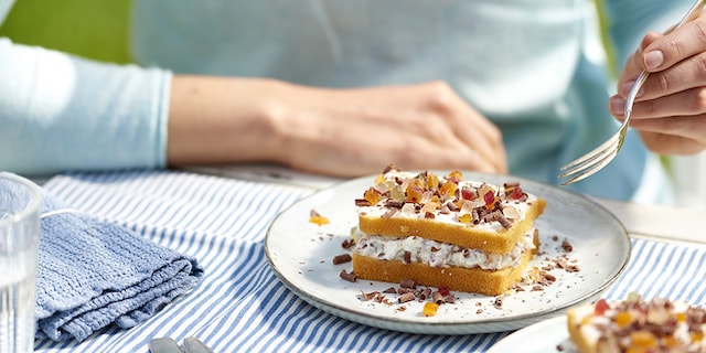 Snelle cassata siciliana met citroen