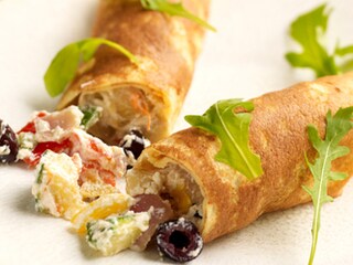 Crespelles aux petits légumes et à la ricotta