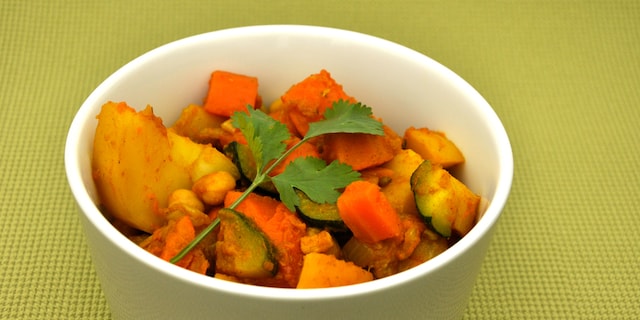 Curry de potiron et pois chiches