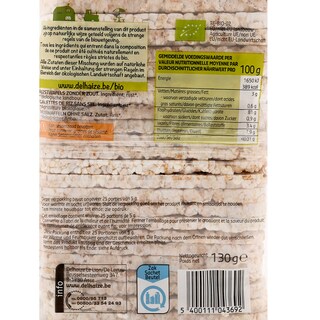 Delhaize | Bio | Galetes de riz | Bio 130 gr