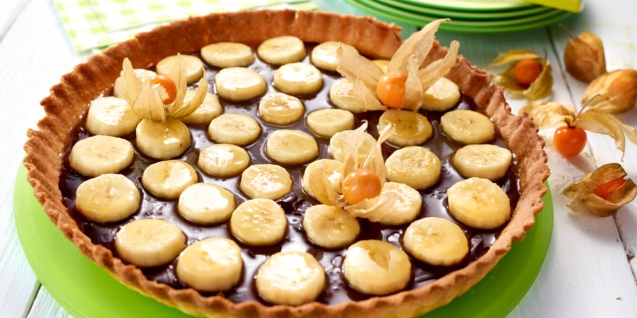 Chocolade-bananentaart