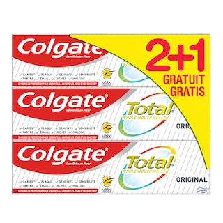 Colgate | Tandpasta | Total original | 2+1 gr 