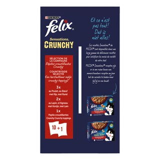 Felix | Kattenvoeding | Sensations | Vlees+Crunchy cr 