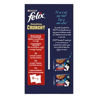 Felix | Kattenvoeding | Sensations | Vlees+Crunchy cr 