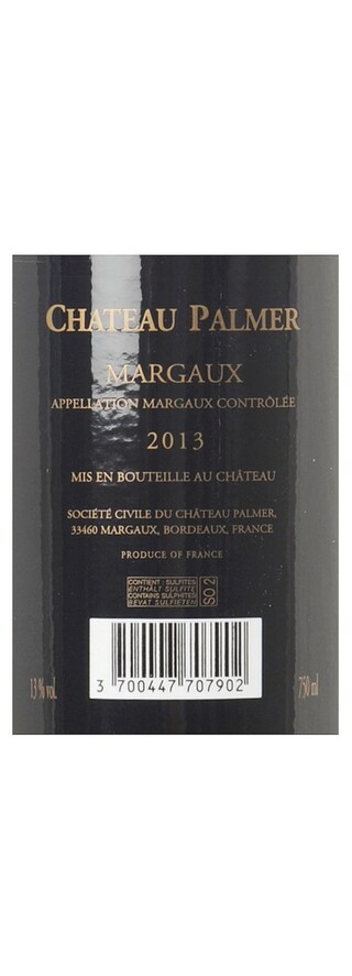FR BORDEAUX MARGAUX | Château Palmer 2013 