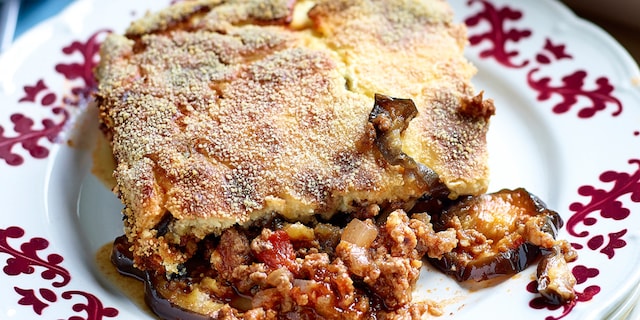 Moussaka met aubergines