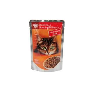 Delhaize | Aliment chat | Sauce | Boeuf 