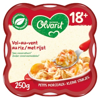 Olvarit | Plat | Vol-au-vent avec du riz | 18M 250 gr
