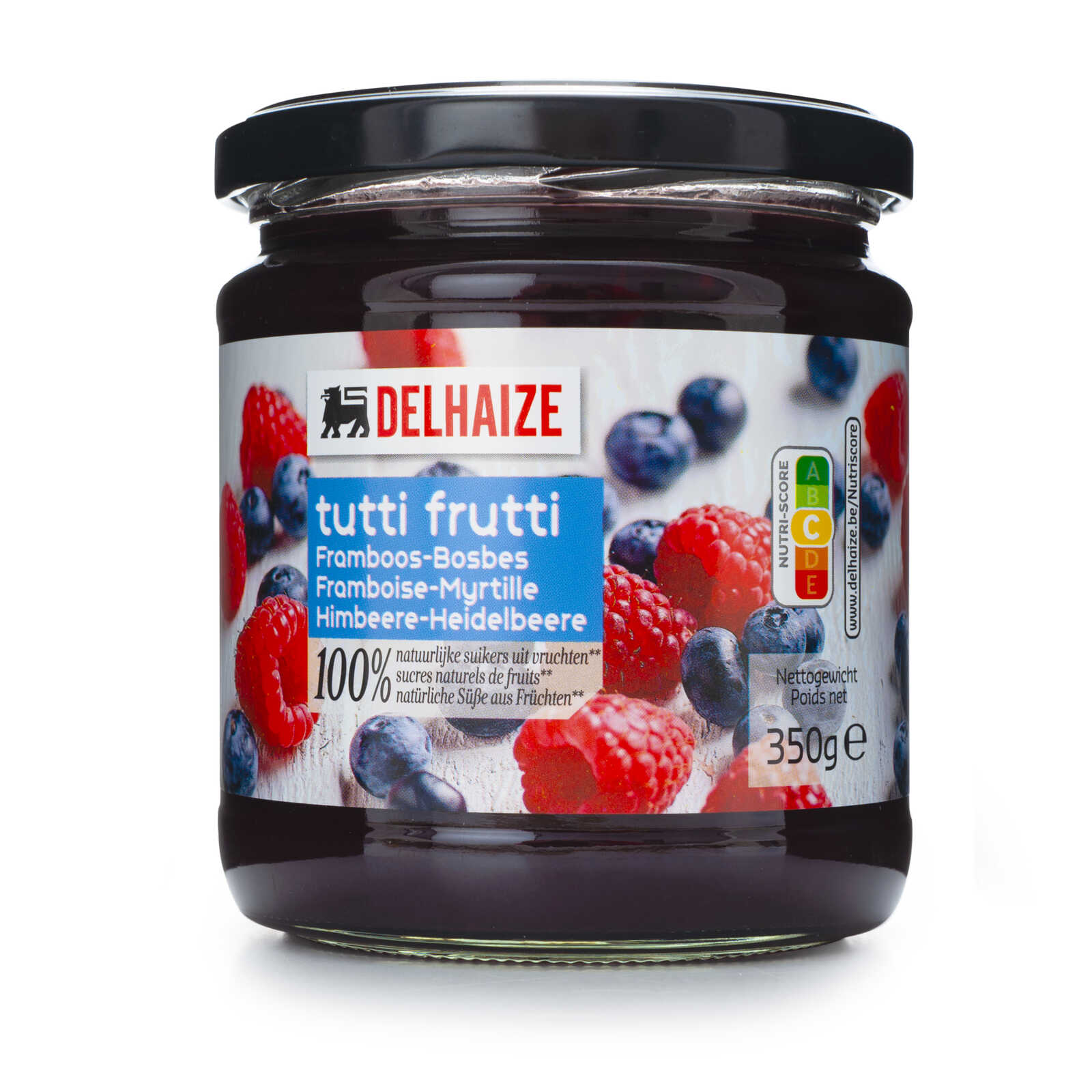 Delhaize Confituur Bosbes Framboos 350 Gr Delhaize