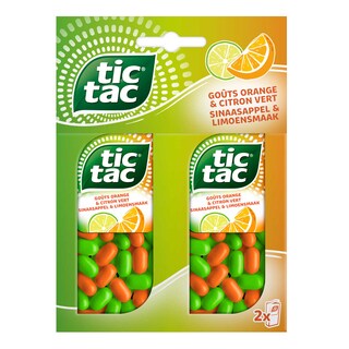 Tic Tac | Pastille | Citron vert | Orange | Duopack 98 gr