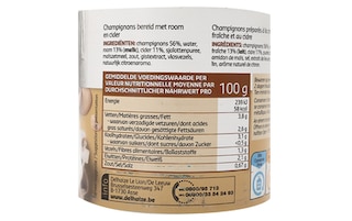 Delhaize | Champignons | Emincés | A la normande 