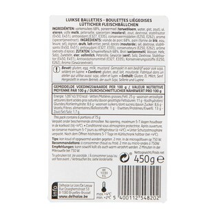 Delhaize | Boulettes de Liège 450 gr