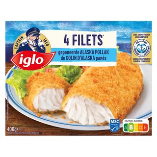 Iglo | Gepaneerde Alaska Pollak | 4 stuks 