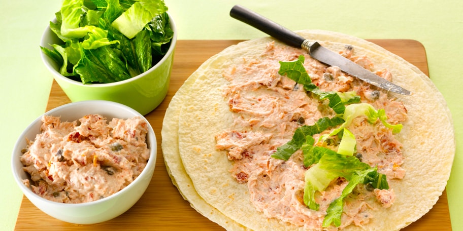 Wraps au saumon et à la ricotta