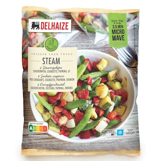 Delhaize | STOOMZAKJE | SUGAR SNAPS | COURGETTE | PAPRIKA 