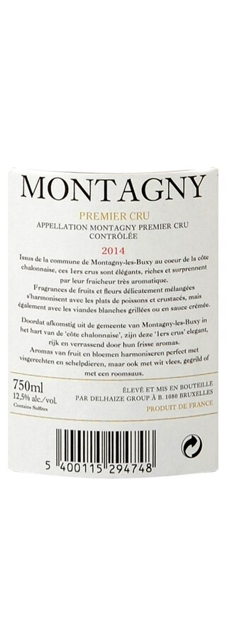 France - Frankrijk | Bourgogne - Côte Chalonnaise | Montagny 1er Cru 14 Blanc 