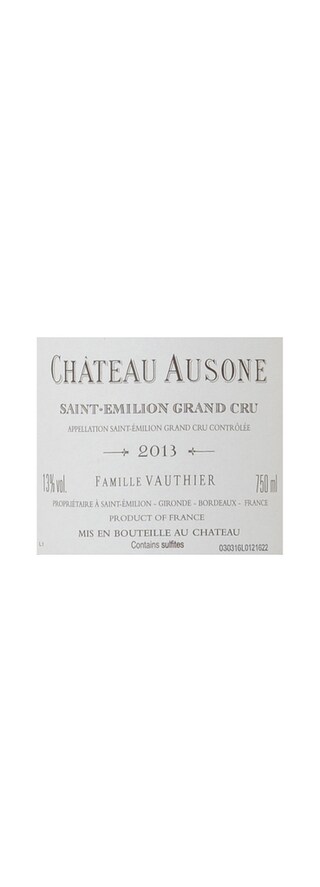 FR BORDEAUX SAINT EMILION | Château Ausone Grand Cru classé 2013 