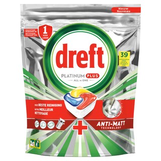 Dreft | Platinum | Capsules lave vaiselle | Citron 