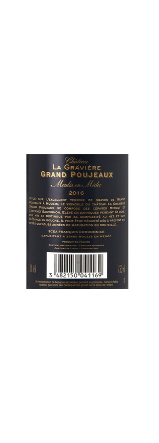 France - Frankrijk | Bordeaux - Moulis en Médoc | Château La Gravière Grand Poujeaux 2016 