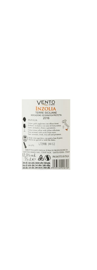 Italie - Italië | Sicilia IGT | Vento Di Mare Inzolia 