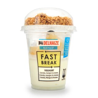 Delhaize | yaourt mangue/ananas et granola 