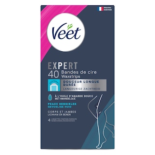 Veet | Expert | Bandes cire froide | Peaux sensibles 