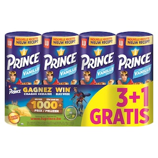 LU | Prince | Koekjes | Vanille vulling | 3+1 gratis 