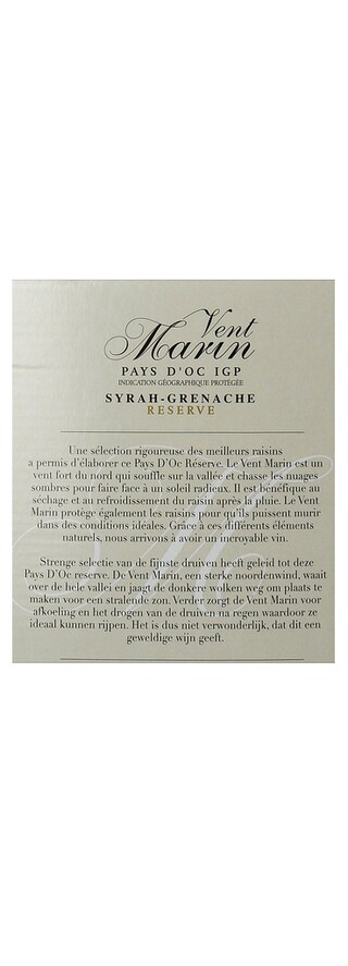 FR MIDI OC IGP | Vent Marin Grenache / Syrah 14 Rouge 