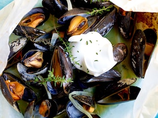 Papillotes de moules à la bière ambrée