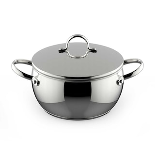 Lagostina | Casserole basse avec couvercle | 24cm | inox 