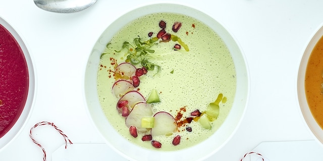 Gaspacho de concombre et yaourt à la grecque