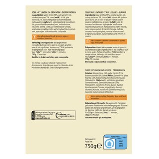 Delhaize | Soep | Linzen 750 gr