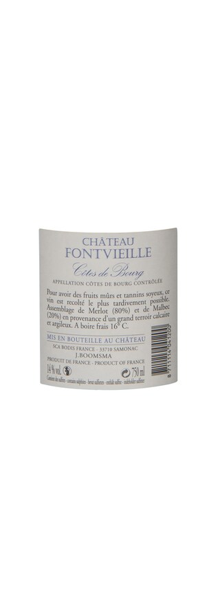 France - Frankrijk | Bordeaux - Côtes de Bourg | Château Fontveille 2015 Rood 