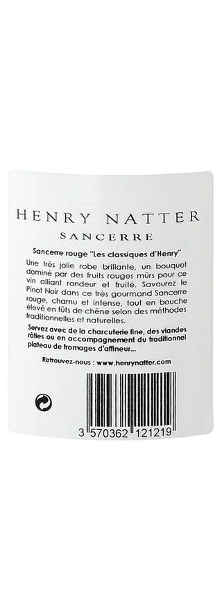 FR LOIRE SANCERRE | Loire | Sancerre Natter 2012 Rood 