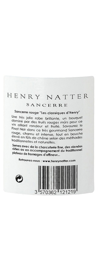 FR LOIRE SANCERRE | Loire | Sancerre Natter 2012 Rood 