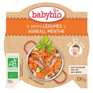 Babybio | Maaltijd | Groenten Lam | 12M | Bio 230 gr