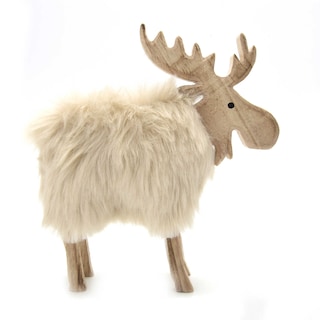 Delhaize | Renne debout | bois | 20cm 