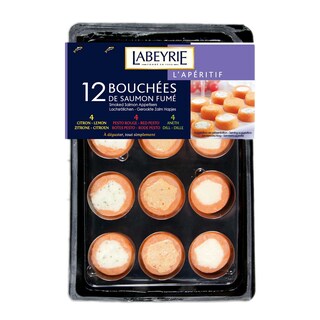 Labeyrie | 12 gerookte zalmhapjes dille | citroen |pesto 