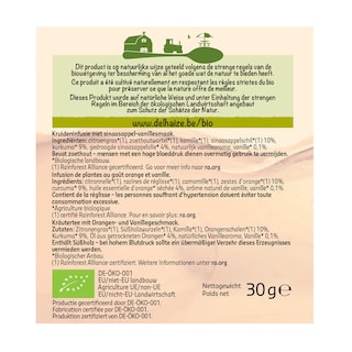 Delhaize | Bio | Herbal | Infusion | Turmeric | Orange | Vanilla | Bio 