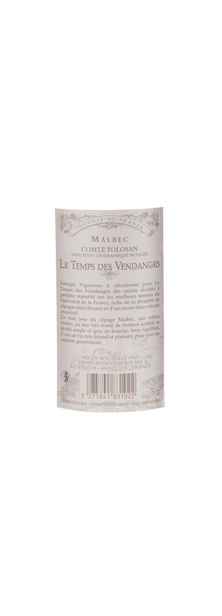 France - Frankrijk | Sud-Ouest - IGP Comte Tolosan | Le Temps des Vendanges Rosé 75 cl