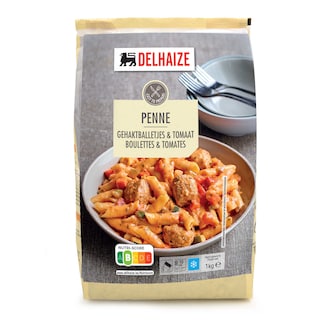 Delhaize | Penne | Tomato | Sauce | Meatballs 