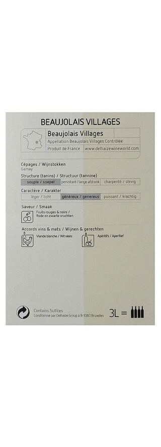 FR BOURGOGNE BEAUJOLAIS VILLAG | Bourgogne - Beaujolais | Beaujolais Villages AC 2013 Rouge 